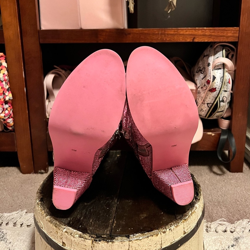 Dolls Kill Sugar Thrillz Sheriff Shine Knee High Cowboy Boots Pink - Picture 8 of 8